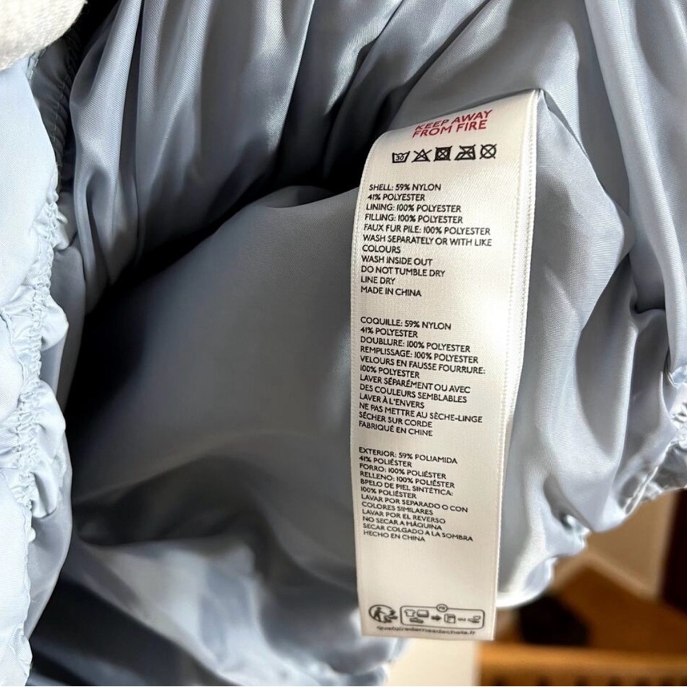 Urban Outfitters Duckie Puffer Jacket Powder Blue - Picture 5 of 5